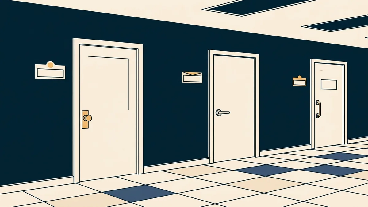 Three doors with different handles, representing three distinct licensure pathways into the same building.