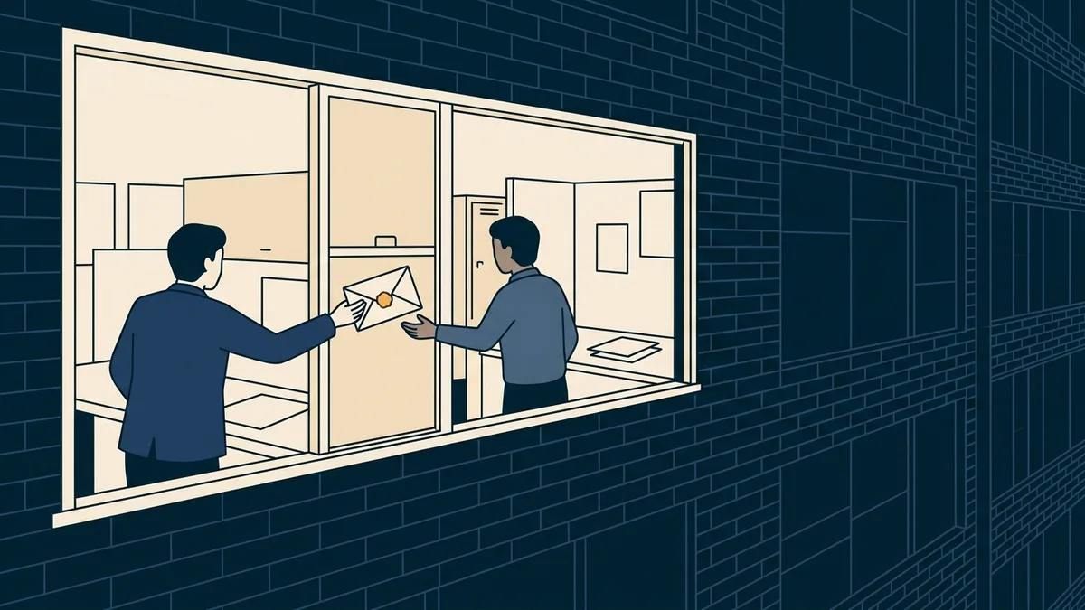 A sealed verification passing directly between two licensing offices, bypassing the applicant.